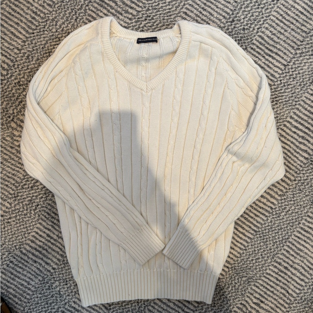 Brandy Melville Cream Cable Sweater